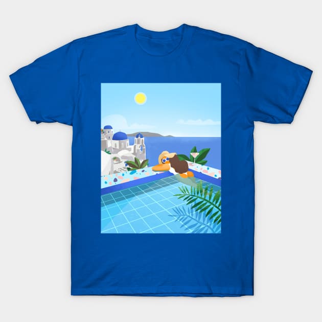 Pool girl T-Shirt by Petras